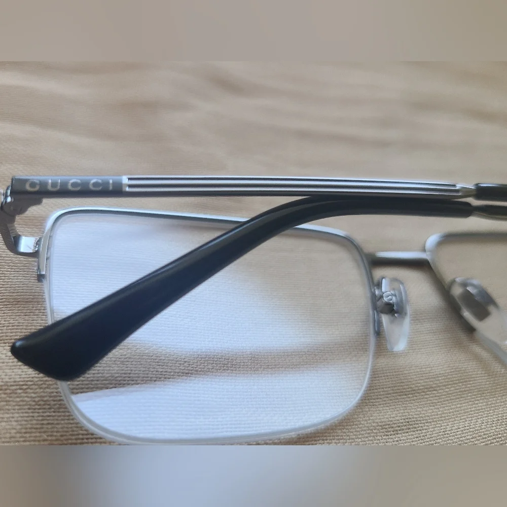 New & Authentic Eyeglasses Gucci, Model 08340, 58-18-145, Color 005 Gunmetal. - Picture 3 of 4